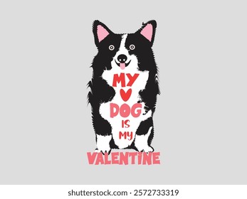 Celebrate Valentine’s Day with your dog cute pet lover design