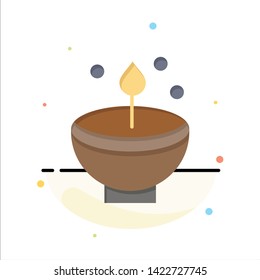 Celebrate, Deepam, Deepavali, Diwali, Festival, Lamp, Light Abstract Flat Color Icon Template