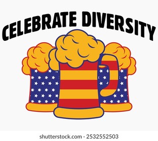 Celebrate Diversity Svg,Beer Shirt,Beer Quotes Svg,Beer Lover Svg,Lucky Beer Svg,Cut File,commercial use,Silhouette,Beer Svg,Retro,Vintage