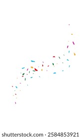 Celebrate Dust Decoration Vector White Background. Carnaval Dot Illustration. Flying Circle Pattern. Rainbow Confetti FallingFestive Postcard.