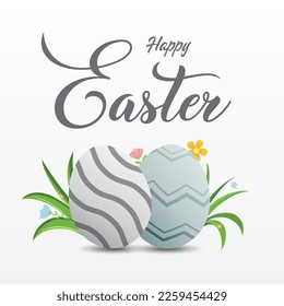 Celebra el vector de la plantilla de diseño del día de Pascua. Diseño para invitación, tarjeta, menú, volante, banner, afiche,...
