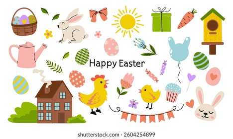 Celebrate Easter with vibrant decorations and joyful symbols of springtime festivities