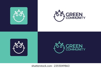 Celebrate Eco-Friendly Values with this Dynamic Green Community Logo Concept