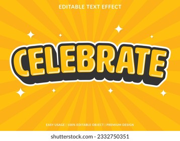 celebrate editable text effect template use for font style logo