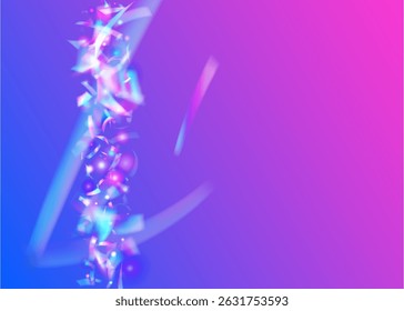 Efeito Celebrar. Ilustração de Natal retrô. Papel abstrato. Faixa com Brilho Roxo. Bandeira Surpresa. Confete de cores. Aniversário Glitter. Brilho claro. Efeito de Celebração Rosa