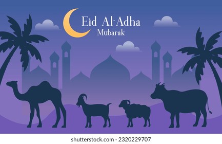 Celebrate Eid Al Adha Mubarak Islamic Background