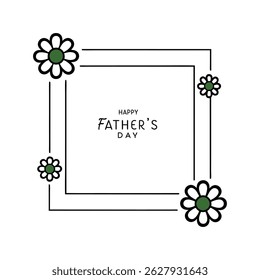 Celebrate Father's Day with this elegant vector frame design featuring "Happy Father's Day" text. Perfect for cards, decorations, and digital projects.