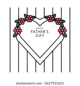 Celebrate Father's Day with this elegant vector frame design featuring "Happy Father's Day" text. Perfect for cards, decorations, and digital projects.