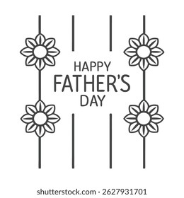 Celebrate Father's Day with this elegant vector frame design featuring "Happy Father's Day" text. Perfect for cards, decorations, and digital projects.