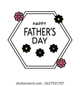 Celebrate Father's Day with this elegant vector frame design featuring "Happy Father's Day" text. Perfect for cards, decorations, and digital projects.