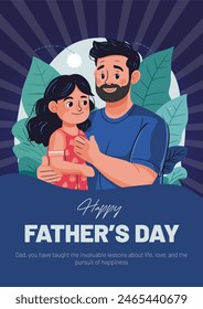 
Celebrate Father's Day with this heartwarming poster! Vibrant colors capture a joyful father-daughter moment, expressing love and appreciation. Poster, Greeting, Templates Design