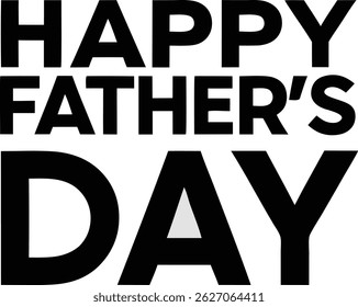 Celebrate Father's Day with this simple and bold black and white typography design. 