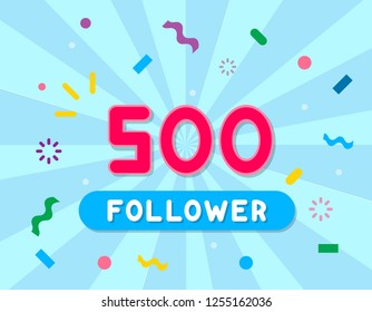 Celebrate Follower background in social media. digital marketing content. online business anniversary. Flat design vector illustration.