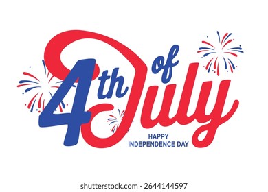 Celebrate freedom with a bold 4th of July design featuring stars, fireworks, and the American flag, capturing the patriotic spirit in vibrant red, white, and blue.