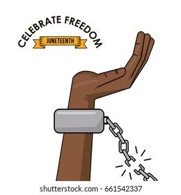 celebrate freedom juneteenth hand chain broken freedom campaign