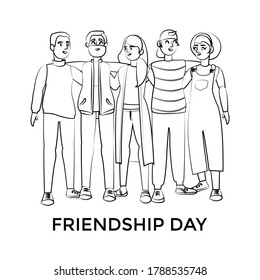 Celebrate of friendship day illustration