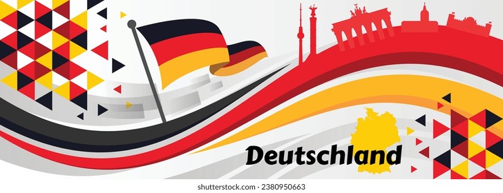 Celebrate the German Unity Day (Tag Der Deutschen Einheit) on 3rd October with bunting, balloons, stars, fireworks, music and beer toasts

