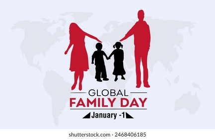 Celebrate Global Family Day vector arts Icons