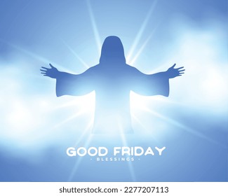 celebrate good friday holiday with cloudy background vector