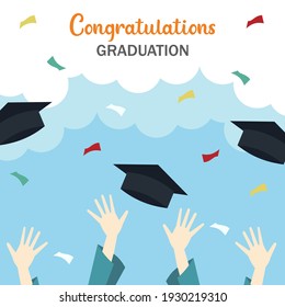 Celebrate graduation in this unprecedented school year moment of accomplishment illustrations square