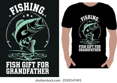 Celebrate a grandpa who loves fishing with this thoughtful "Fishing Gift for Grandfather" t-shirt.