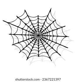 Celebrate halloween with elegance, intricate black cobwebs on a clean white canvas. ideal for spooky season designs and decorations. Black Halloween Cobwebs on White Backgroun. Perfect for Halloween.