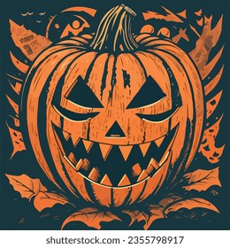 Celebrar Halloween con un divertido y peculiar diseño de caricaturas para saludar. Ideal para añadir un toque lúdico a sus proyectos festivos con vector aislado.