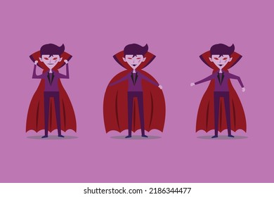 Celebrate Halloween with scary vampire characters