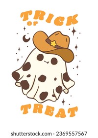 Celebrate Halloween with this cute kawaii cartoon doodle of a Halloween cowboy ghost. This clipart is perfect for all your Halloween designs.