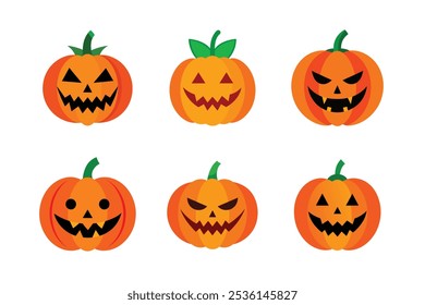 Celebrate Halloween with this halloween pumpkin with face illustration logo, featuring a classic jack-o'-lantern design with a spooky expression.