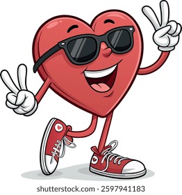 Celebrate happiness with this cheerful heart illustration T Shirt Design.