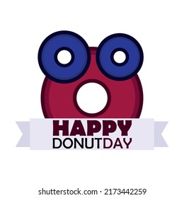 Celebrate Happy donut day with white background