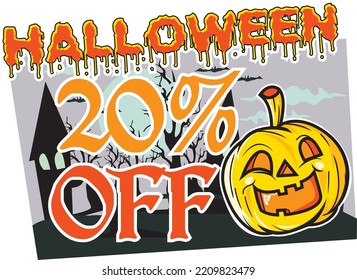CELEBRATE HAPPY HALLOWEEN DAY VECTOR ILLUSTRATION