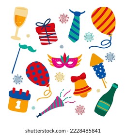 Celebrate Happy New Year Flat Set
