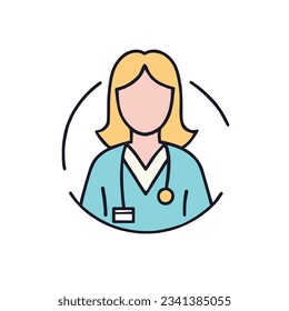 Celebrate healthcare heroes with this doodle-style nurse illustration. A minimalist infographic honoring their crucial role in saving lives. Vector illustration.