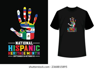 Celebrate Hispanic Heritage Month T Shirt, Hispanic The world National Latino Countries Flags Shirt, Hand Flags, Heritage Month Child Circle Shirt with text inscription, Argentina.