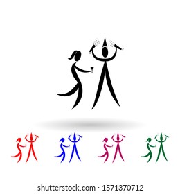Celebrate a holiday multi color icon. Simple glyph, flat vector of party icons for ui and ux, website or mobile application