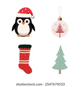 Celebrate the holiday season with this beautifully crafted Christmas elements vector pack! Perfect for adding festive charm to your designs.