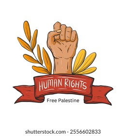 Celebrate Human Rights Day with this vibrant vector illustration featuring diverse hands raised in unity, symbolizing equality, justice, and freedom for all. for campaigns, educational materials