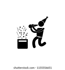 celebrate icon. Element of party icon for mobile concept and web apps. Detailed celebrate icon can be used for web and mobile