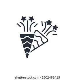 celebrate icon. vector.Editable stroke.linear style sign for use web design,logo.Symbol illustration.