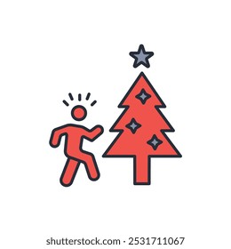 Celebrate icon. vector.Editable stroke.linear style sign for use web design,logo.Symbol illustration.