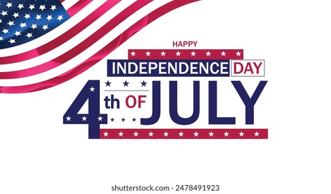 Celebrate Independence Day with Patriotic USA Flag Design