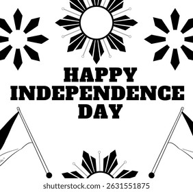 Celebrate  Independence Day with vibrant flag and sunburst designs.