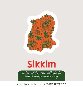 ¡Celebra la independencia de la India con esta pegatina de Vector Sikkim única! Ideal para tarjetas de felicitación, publicaciones en redes sociales y decoraciones festivas. Captura el espíritu del 15 de agosto.