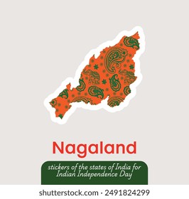 ¡Celebra la independencia de la India con esta pegatina de Vector única de Nagaland! Ideal para tarjetas de felicitación, publicaciones en redes sociales y decoraciones festivas. Captura el espíritu del 15 de agosto.