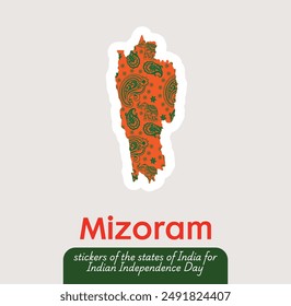 ¡Celebra la independencia de la India con esta pegatina de Vector Mizoram única! Ideal para tarjetas de felicitación, publicaciones en redes sociales y decoraciones festivas. Captura el espíritu del 15 de agosto.