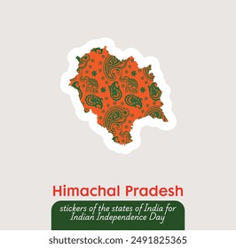 ¡Celebra la independencia de la India con esta pegatina de Vector única de Himachal Pradesh! Ideal para tarjetas de felicitación, publicaciones en redes sociales y decoraciones festivas. Captura el espíritu del 15 de agosto.