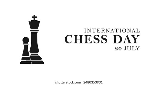 Celebrate international chess day. Vector illustration