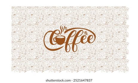 Celebrate International Coffee Day with light brown, warm-toned lettering that evokes the cozy, aromatic essence of coffee. Perfect for coffee lovers and enthusiasts worldwide.